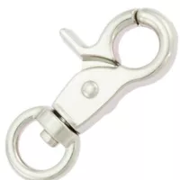 Nickel 45 mm - Ø 10 mm Clip Mousqueton à targette Nickel 45 mm - Ø 10 mm Clip Mousqueton à targette