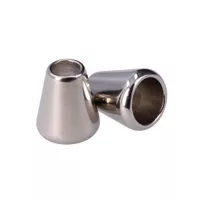 Schnur End Kegel 'Nickel' 4 mm. (1 Stück) Schnur End Kegel 'Nickel' 4 mm. (1 Stück)
