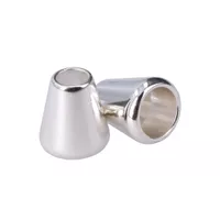 Schnur End Kegel 'Silber' 4 mm. (1 Stück) Schnur End Kegel 'Silber' 4 mm. (1 Stück)
