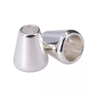 Schnur End Kegel 'Silber' 5 mm. (1 Stück) Schnur End Kegel 'Silber' 5 mm. (1 Stück)