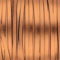 Metallic Copper - Kangaroo Leather Lace - 3 mm Metallic Copper - Kangaroo Leather Lace - 3 mm