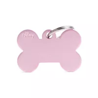 Personalised Dog Bone Tag (Large) - Pink Aluminium Personalised Dog Bone Tag (Large) - Pink Aluminium