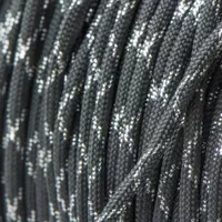 Metallic Glitter Charcoal Grey & Silver Tracer X Paracord 550 Type III Metallic Glitter Charcoal Grey & Silver Tracer X Paracord 550 Type III