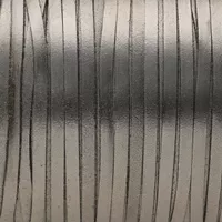 Metallic Foil Pewter - Kangaroo Leather Lacing 3 mm Metallic Foil Pewter - Kangaroo Leather Lacing 3 mm