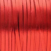 Metallic Foil Red - Kangaroo Leather Lacing 3 mm Metallic Foil Red - Kangaroo Leather Lacing 3 mm