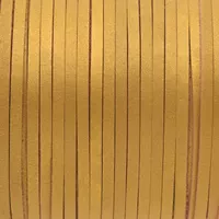 Metallic Gold 3 mm Flat Leather Cord Metallic Gold 3 mm Flat Leather Cord