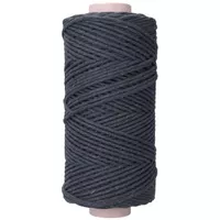 Midnight Blue 3 mm. Macramé Cotton Cord (Single Strand) - 150 m Midnight Blue 3 mm. Macramé Cotton Cord (Single Strand) - 150 m