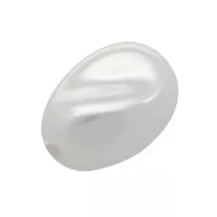 Ovale Kunstperle - Weiß Ovale Kunstperle - Weiß