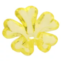Transparent Blume Acrylperle - Gelb Transparent Blume Acrylperle - Gelb