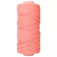 Coral Pink 3 mm. Macramé Cotton Cord (Single Strand) - 150 m Coral Pink 3 mm. Macramé Cotton Cord (Single Strand) - 150 m