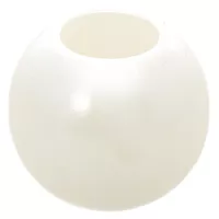 Runde Kunststoffperle - Cream Weiß Runde Kunststoffperle - Cream Weiß