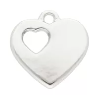 Silber 24 mm Herz-Anhänger Silber 24 mm Herz-Anhänger