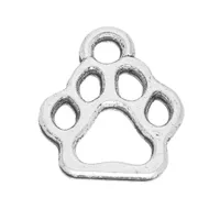 Metall 11 x 13 mm Pfote Bead Metall 11 x 13 mm Pfote Bead