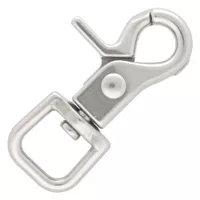 Edelstahl 51 mm - ⧄ 13 mm Clip Wirbelkarabiner Edelstahl 51 mm - ⧄ 13 mm Clip Wirbelkarabiner