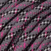 Tartan Fuchsia & Cement Grey - Dog Leash Rope - Ø 6 mm PPM Tartan Fuchsia & Cement Grey - Dog Leash Rope - Ø 6 mm PPM
