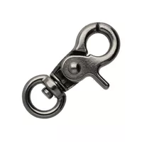 Clip Wirbelkarabiner Gun Metal 46 mm - Ø 10 mm Clip Wirbelkarabiner Gun Metal 46 mm - Ø 10 mm