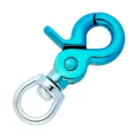 Clip Wirbelkarabiner 'Blau & Weiß' 60 mm Clip Wirbelkarabiner 'Blau & Weiß' 60 mm