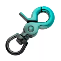 Clip Wirbelkarabiner 'Blau & Schwarz' 60 mm Clip Wirbelkarabiner 'Blau & Schwarz' 60 mm