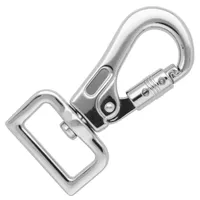 Nickel Plated Snap Hook with Lock 70 mm - 25 mm Nickel Plated Snap Hook with Lock 70 mm - 25 mm