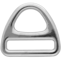 Vernickelt 40 x 8 mm Gurtzeug Dreieck D-Ring Vernickelt 40 x 8 mm Gurtzeug Dreieck D-Ring