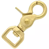Brass 61 mm - ⧄ 15 mm Swivel Eye Clip Carabiner Brass 61 mm - ⧄ 15 mm Swivel Eye Clip Carabiner