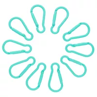 Türkis Aluminium Karabiner Clips - 10 Stück Türkis Aluminium Karabiner Clips - 10 Stück