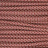 White & Burgundy Red Diamonds Paracord 550 Type III (Tex. PES) White & Burgundy Red Diamonds Paracord 550 Type III (Tex. PES)