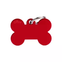 Personalised Dog Bone Tag (Large) - Red Aluminium Personalised Dog Bone Tag (Large) - Red Aluminium
