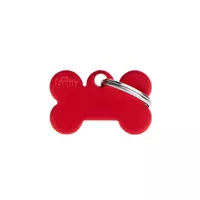 Personalised Dog Bone Tag (Small) - Red Aluminium Personalised Dog Bone Tag (Small) - Red Aluminium