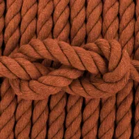 Rusty Red Cotton Twisted Rope - Ø 10 mm Rusty Red Cotton Twisted Rope - Ø 10 mm
