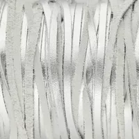 Silver 3 mm Flat Leather Cord Silver 3 mm Flat Leather Cord