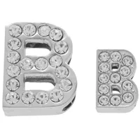 Letter "B" Bead Shiny Silver 18 mm Letter "B" Bead Shiny Silver 18 mm