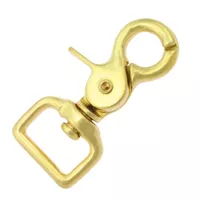 Clip Wirbelkarabiner Messing 63 mm - ⧄ 20 mm Clip Wirbelkarabiner Messing 63 mm - ⧄ 20 mm