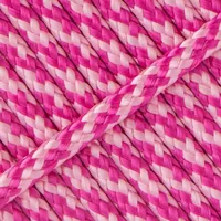 Pink Ribbon PPM koord - Ø 6mm. (plat/zonder kern)