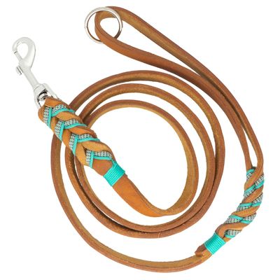 DIY Kit ''Bleed knot'' Leather Dog Leash With Paracord