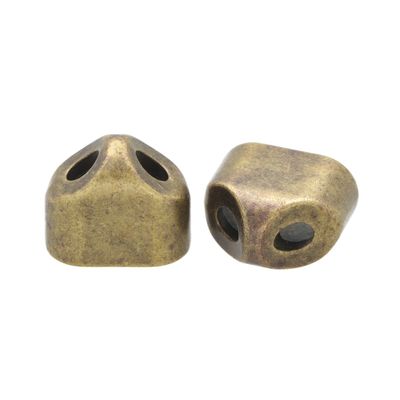 16 mm 'Antique Brass' Double end cap for keychain