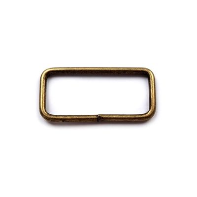 Metalen Vierkante Ring Antiek Messing 26 mm