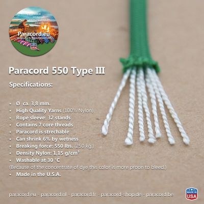 Thin White Line Paracord 550 Type III 550 - Main Image